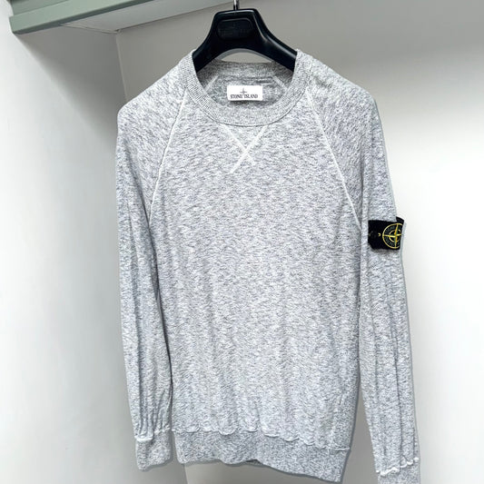 Stone Island Melange Pullover Badge Sweatshirt - Medium ptp20”