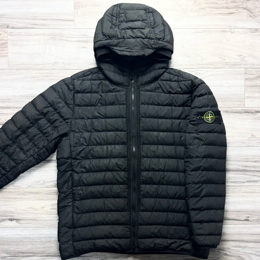 Stone Island O-Cotton / R-Nylon Tela Full Zip Badge Jacket - XXL ptp24.5”