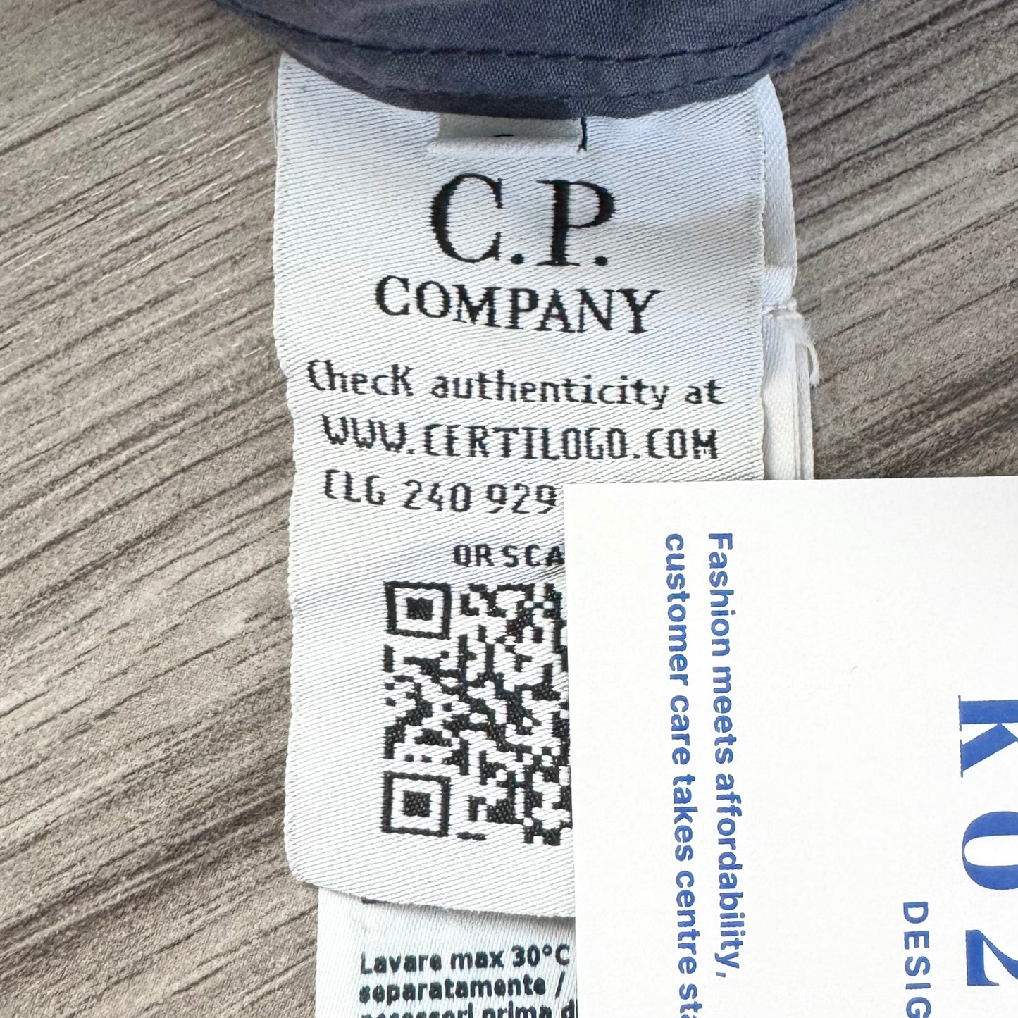 CP Company Full Zip Lens Overshirt - Small ptp19.5”