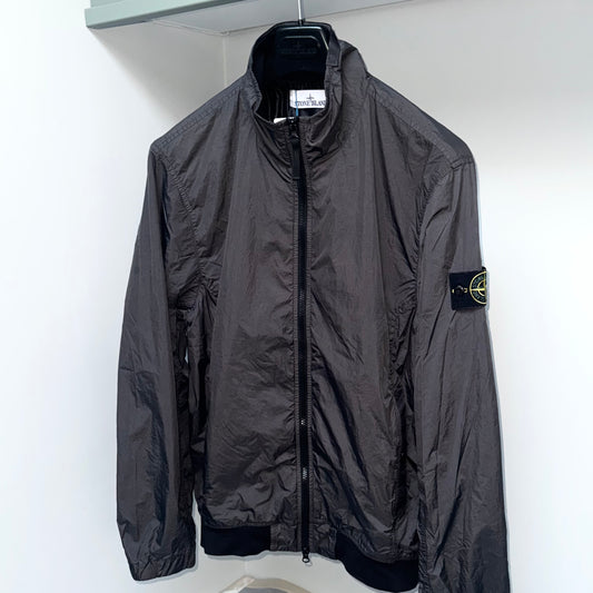 Stone Island Garment Dyed Crinkle Reps NY Full Zip Badge Bomber Jacket - Large ptp22.5”