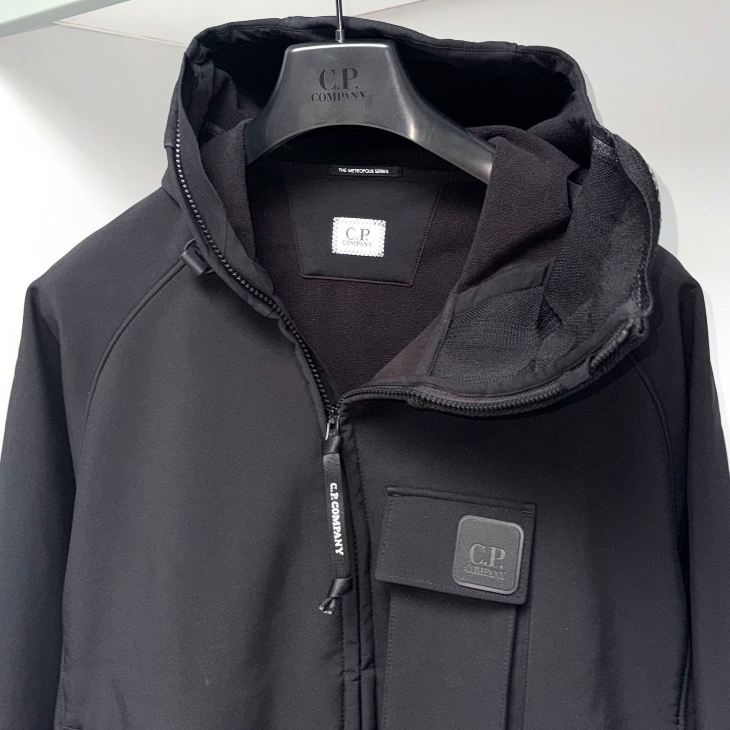CP Company Metropolis Series Soft Shell-R Mask Full Zip Jacket - Small ptp20.5”
