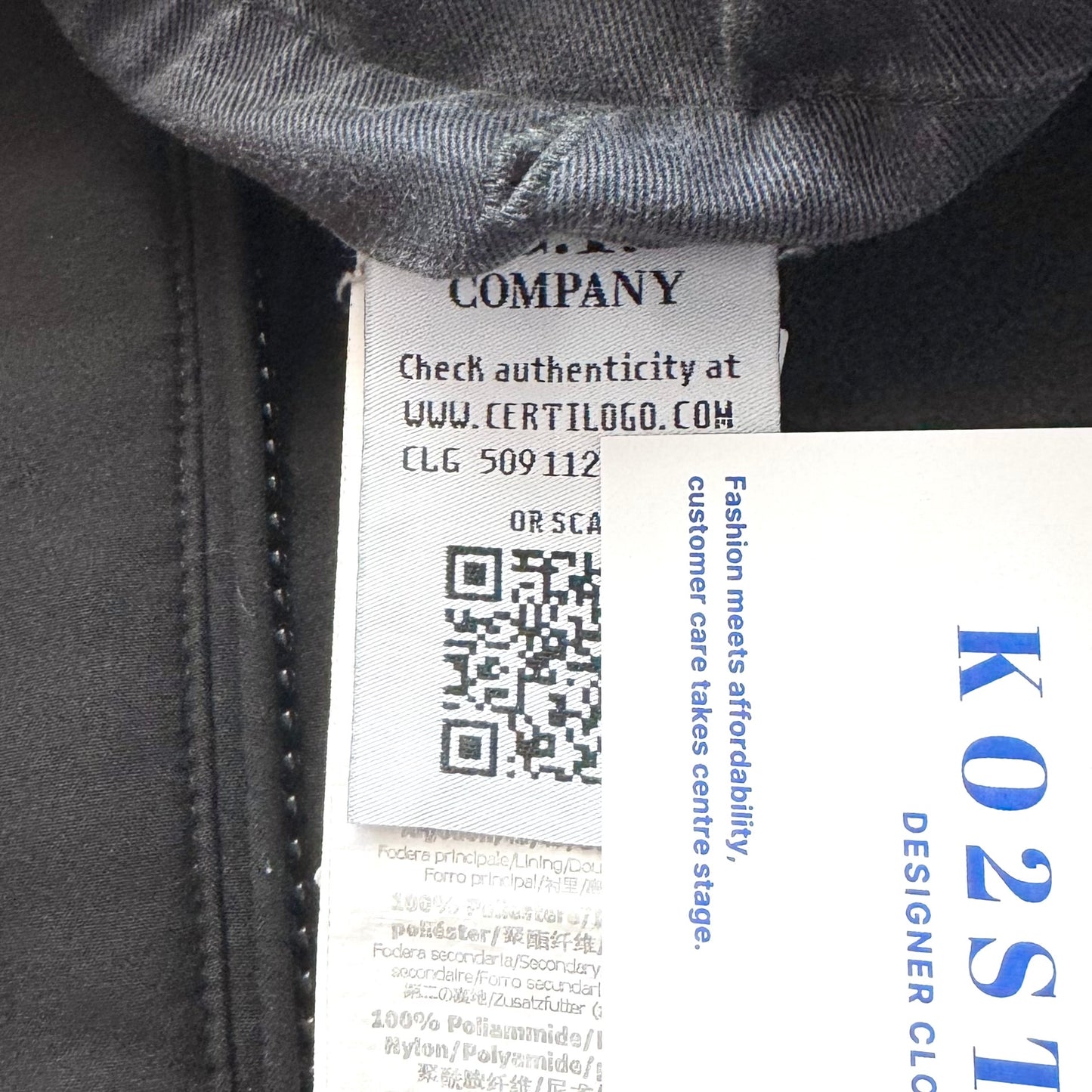 CP Company Soft Shell Full Zip Lens Jacket - Large ptp22”