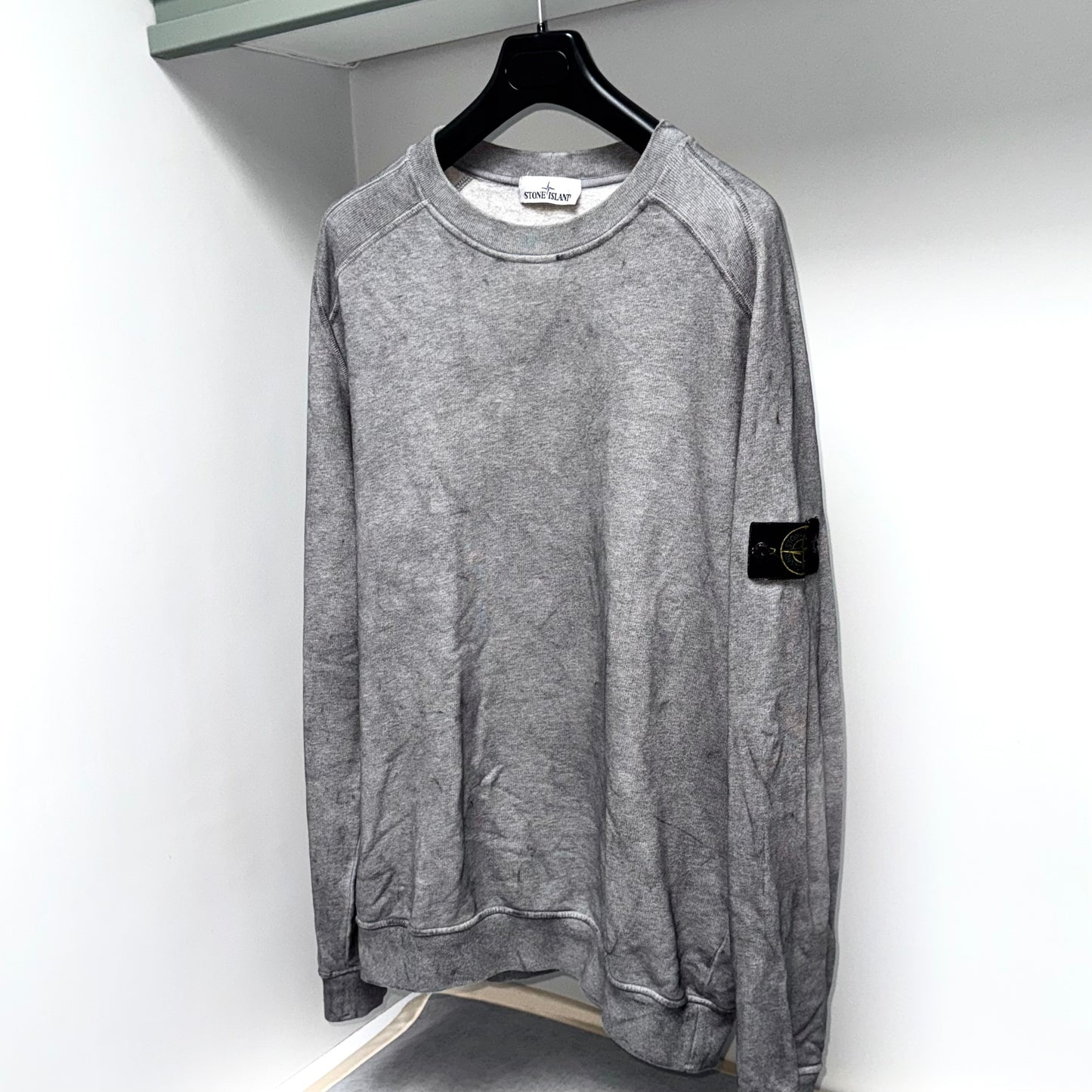 Stone Island Dust Treatment Pullover Badge Sweatshirt - XL ptp25”