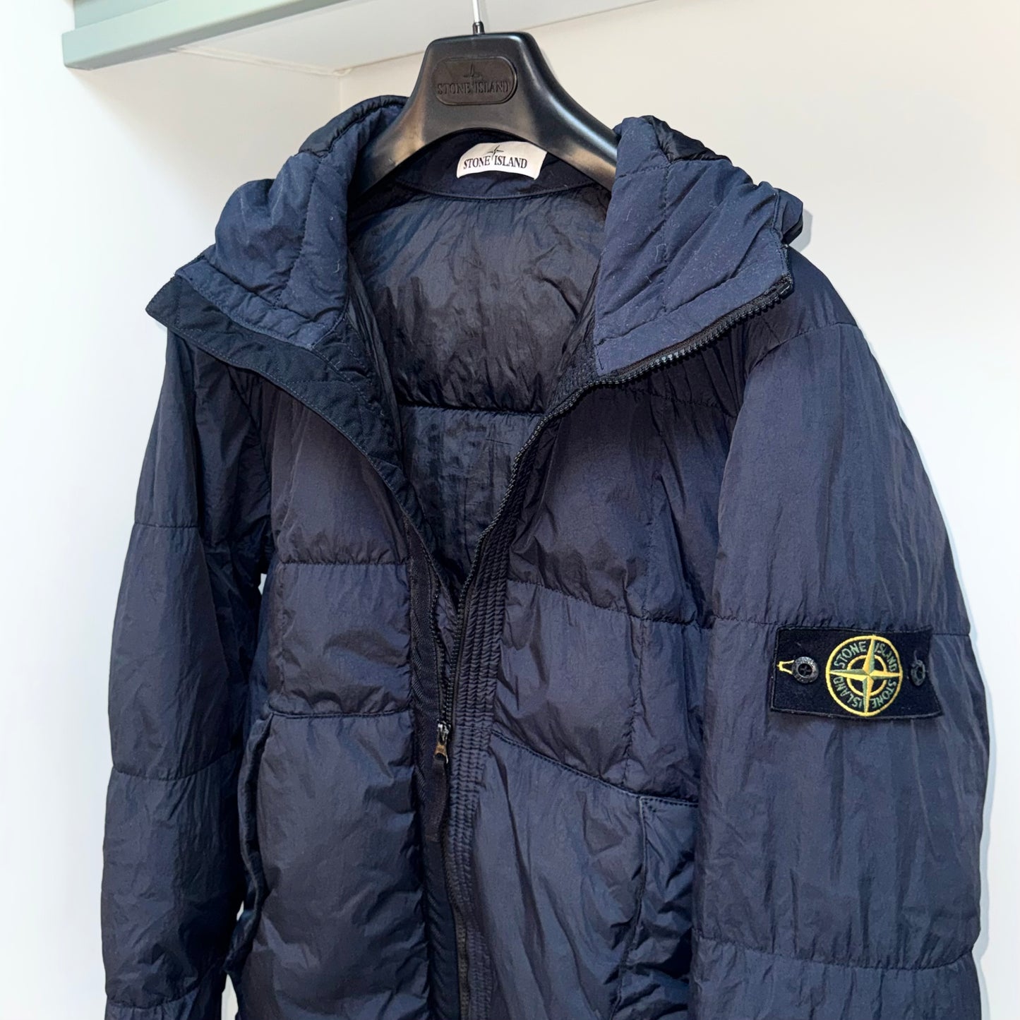 Stone Island Garment Dyed Crinkle Reps NY Down Badge Jacket - Medium ptp21”