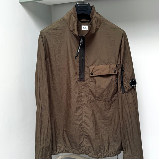 CP Company Green Flatt Nylon Half Zip Lens Smock Overshirt - XL