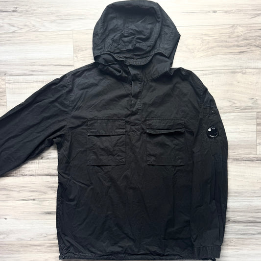 CP Company Hooded Gabardine Quarter Button Up Pullover Lens Smock Overshirt - XL ptp24”