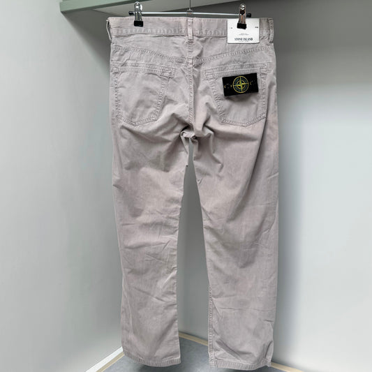 Stone Island Grey Cotton Chinos - 30W 29L Regular Fit