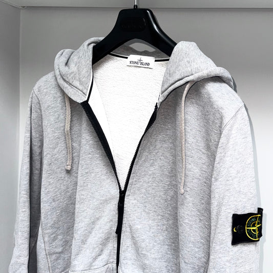 Stone Island Full Zip Badge Hoodie - XL ptp22.5”