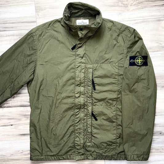 Stone Island Garment Dyed Crinkle Reps NY Badge Overshirt - Large ptp22”