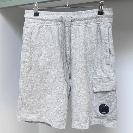 CP Company Grey Light Fleece Lens Shorts - XS 28W