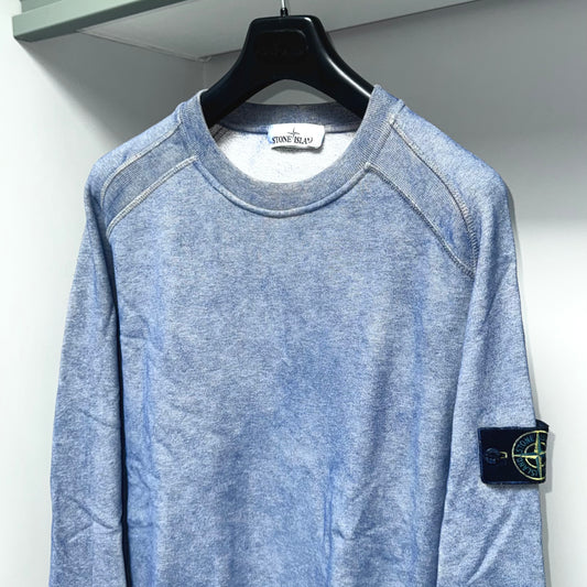 Stone Island Dust Treatment Pullover Badge Sweatshirt - Medium ptp22”