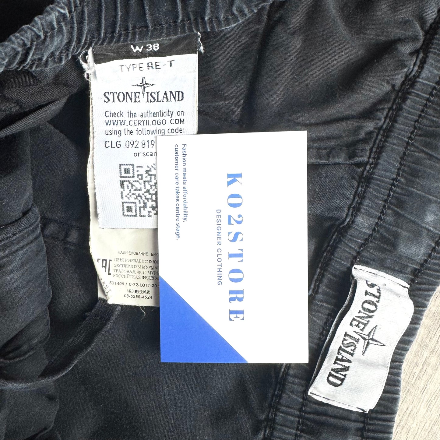 Stone Island Badge Cargo Trousers - 38W 30L