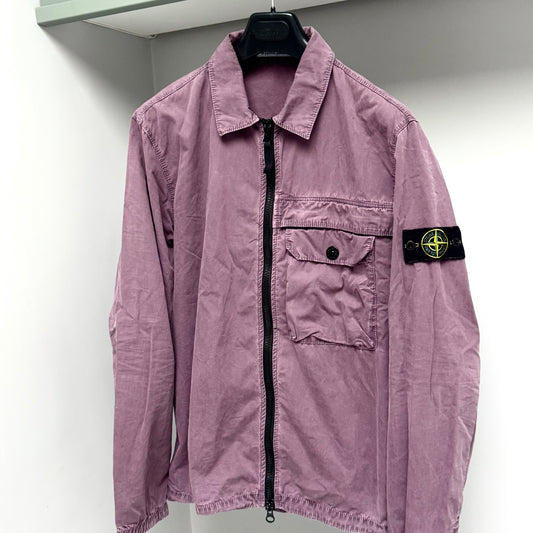 Stone Island Full Zip Badge Overshirt - Large ptp22”