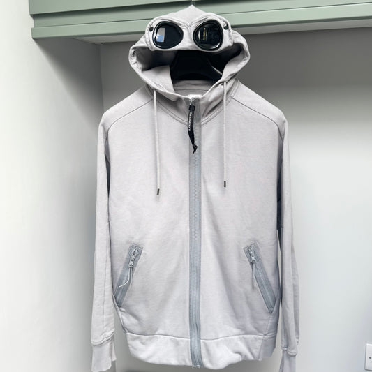 CP Company Grey Full Zip Goggle Hoodie - Large ptp22.5”