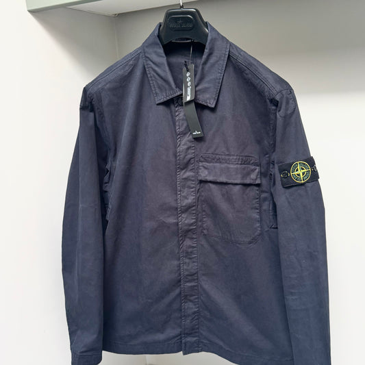 Stone Island Button Up Badge Overshirt - Large ptp21.5”