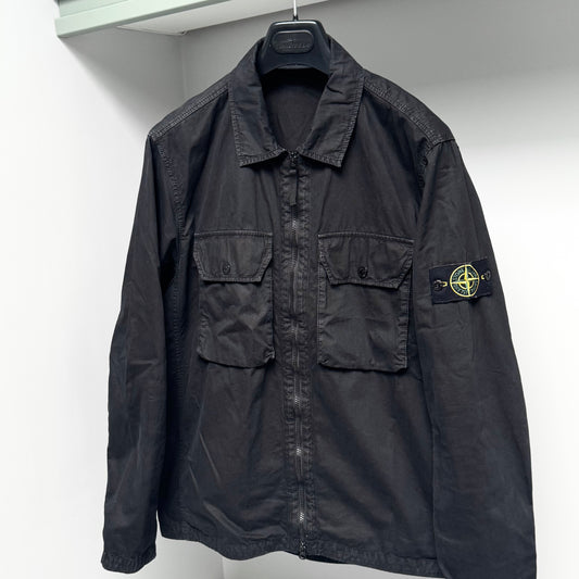 Stone Island Full Zip Badge Overshirt - Large ptp22”