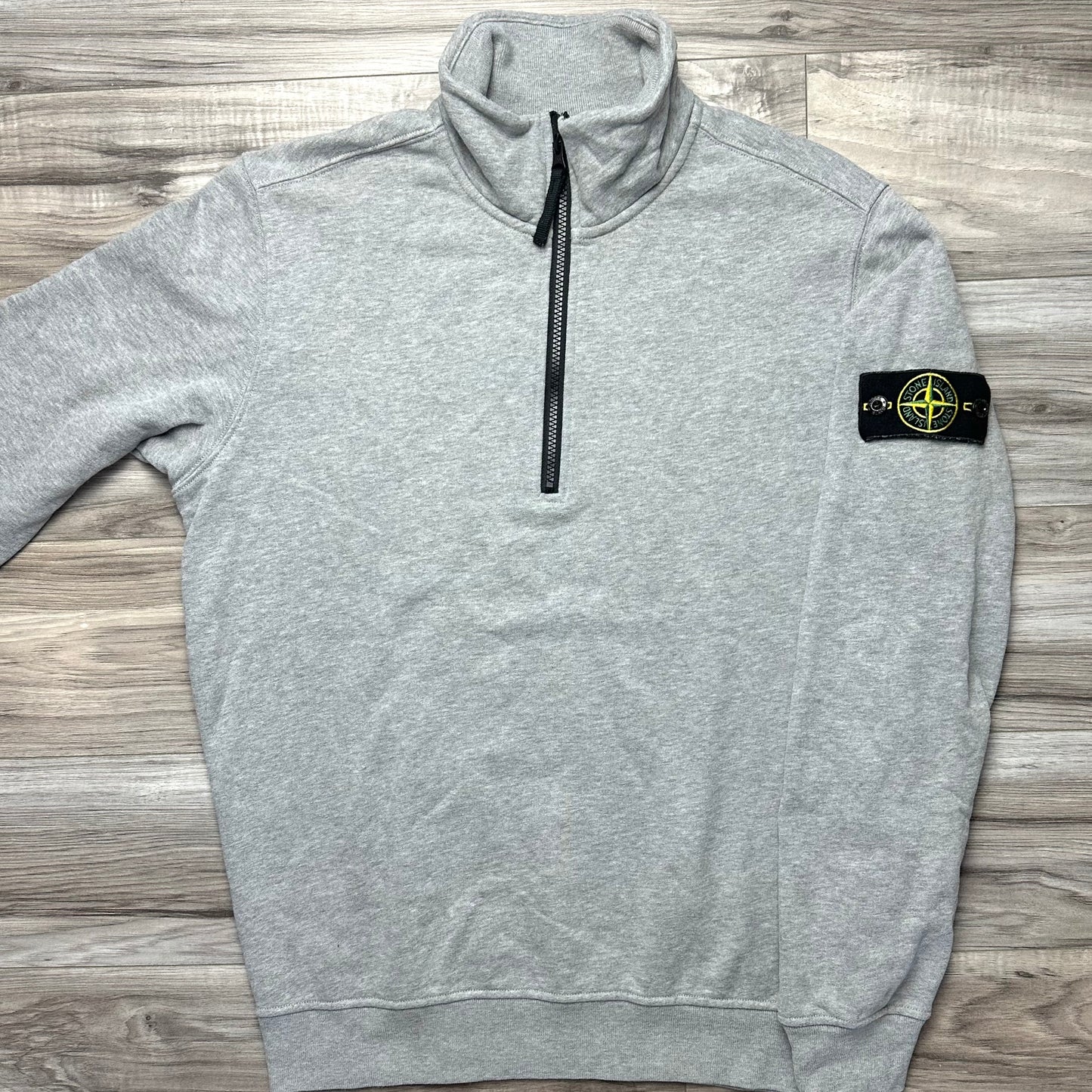 Stone Island Quarter Zip Badge Sweatshirt