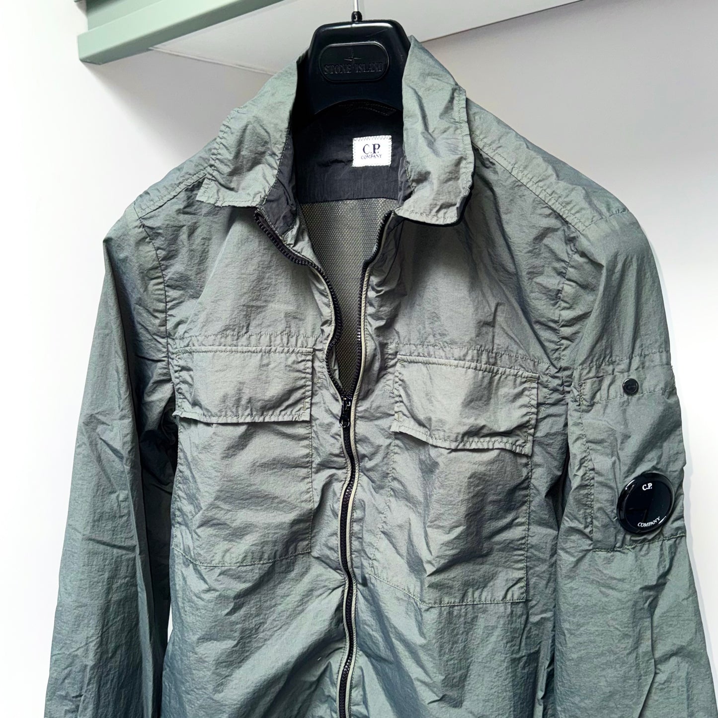 CP Company Taylon L Nylon Full Zip Lens Overshirt - XS ptp19.5”