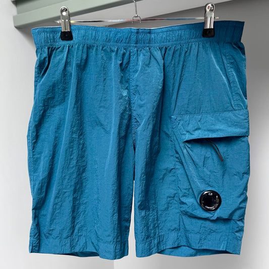 CP Company Blue Eco-Chrome R Utility Lens Swim Shorts - Small 30W