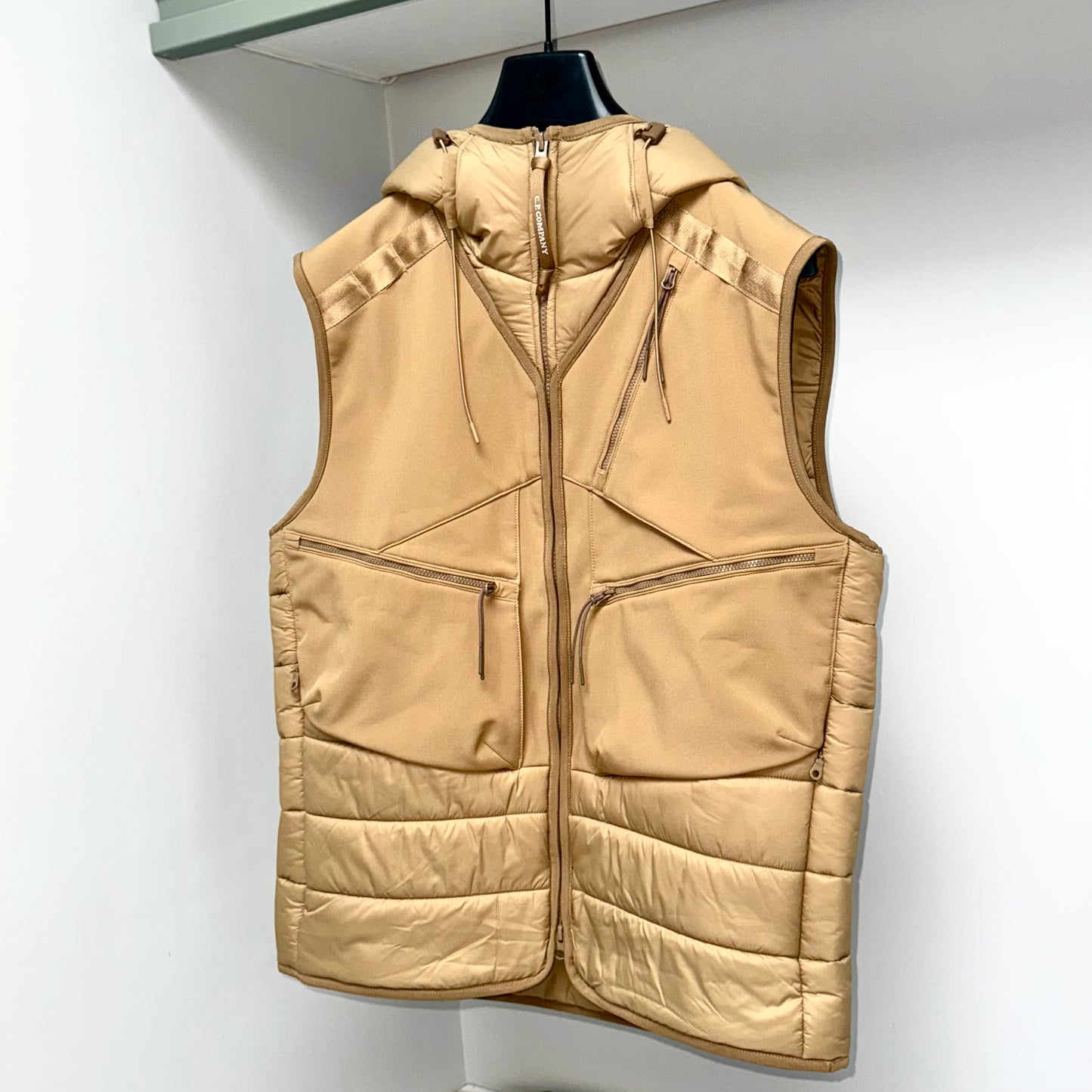 CP Company Mixed Shell Full Zip Goggle Gilet - Large