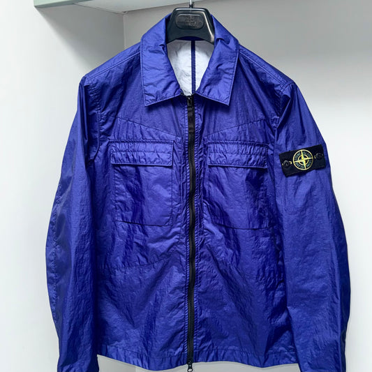 Stone Island Bluette Membrana 3L TC Full Zip Overshirt - Small ptp21”