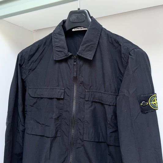 Stone Island Nylon Full Zip Badge Overshirt - Small