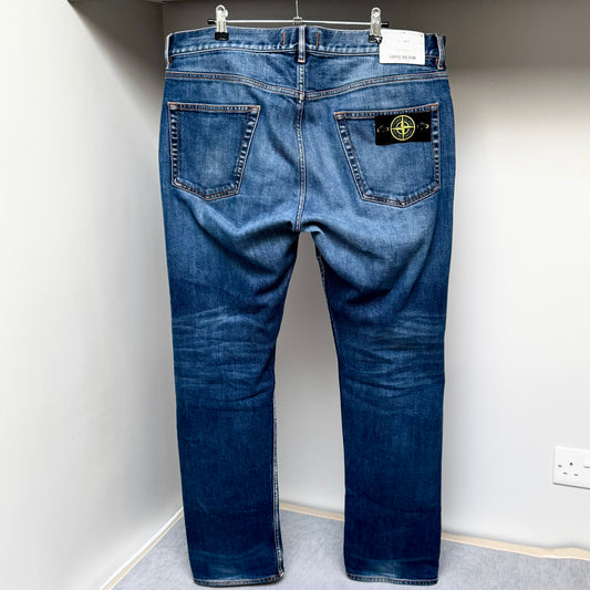 Stone Island Blue Denim Jeans - 38W 32L Regular Tapered Fit