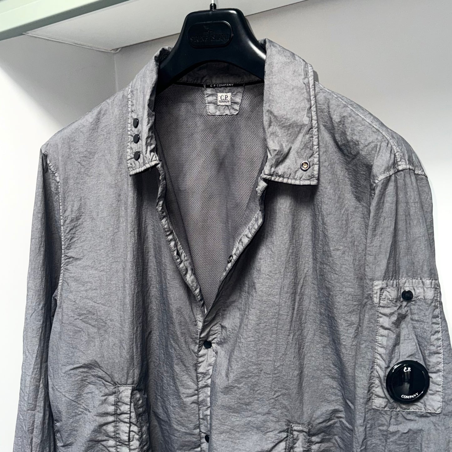 CP Company Taylon L Nylon Button Up Lens Overshirt - XL ptp23.5”