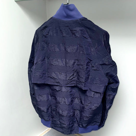 Stone Island Shadow Project Striped Nylon Metal Full Zip Badge Jacket - XL ptp23”