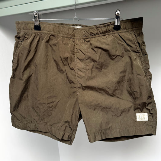 CP Company Green Eco Chrome-R Nylon Logo Swim Shorts - Large 34W