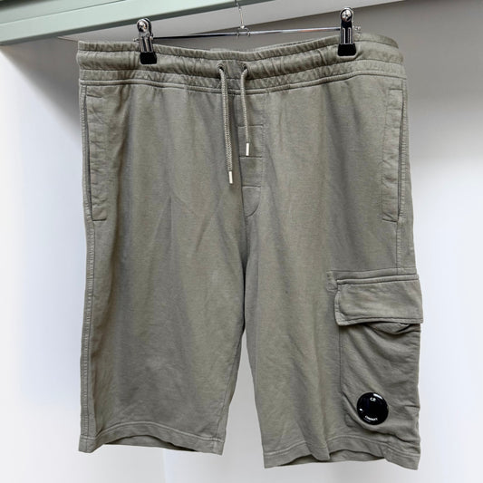 CP Company Green Light Fleece Lens Shorts - XL 36W