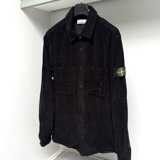 Stone Island Corduroy Button Up Badge Overshirt - XL ptp24”