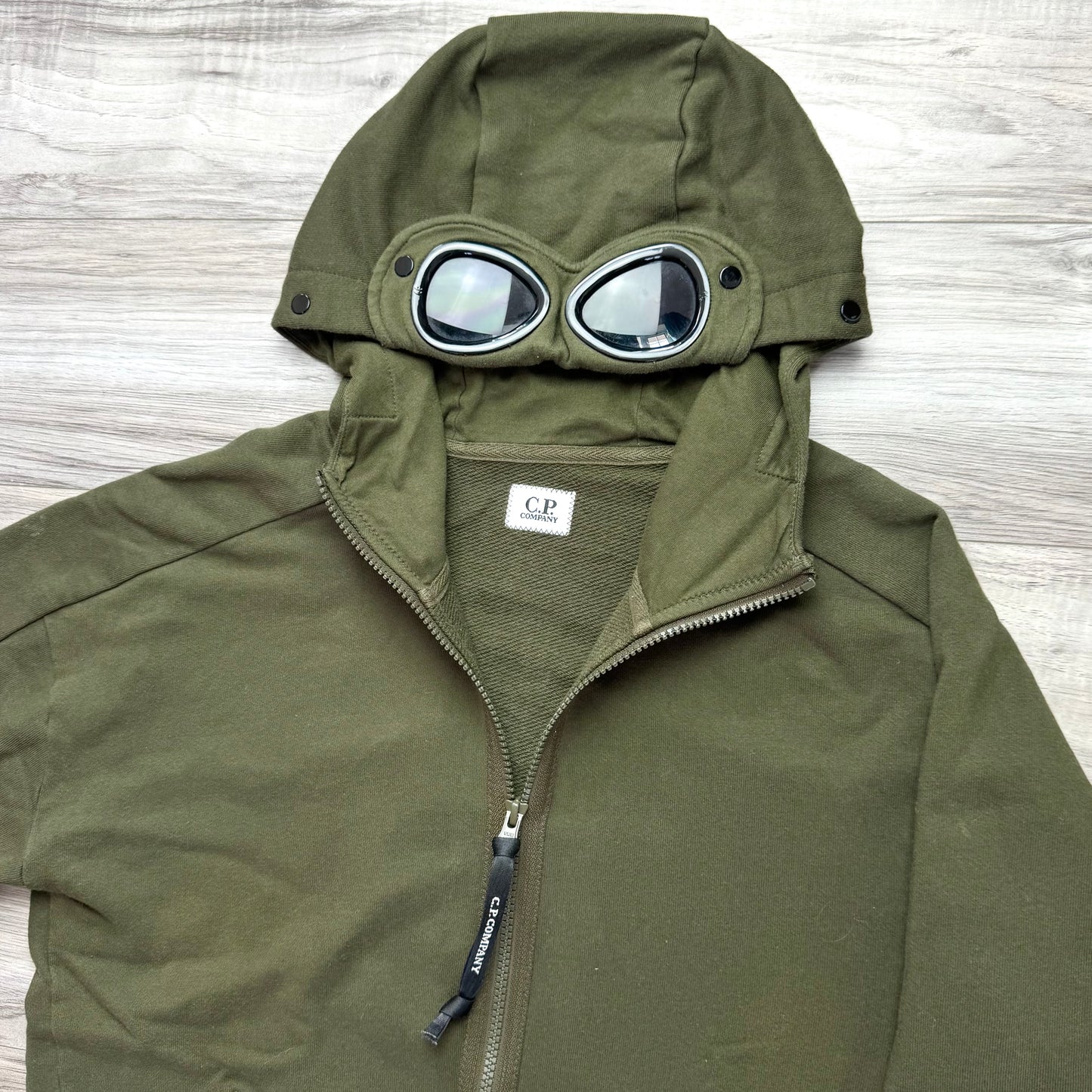 CP Company Full Zip Goggle Hoodie - Small
