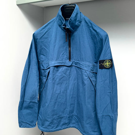 Stone Island Ripstop Quarter Zip Pullover Badge Smock - Medium ptp24”
