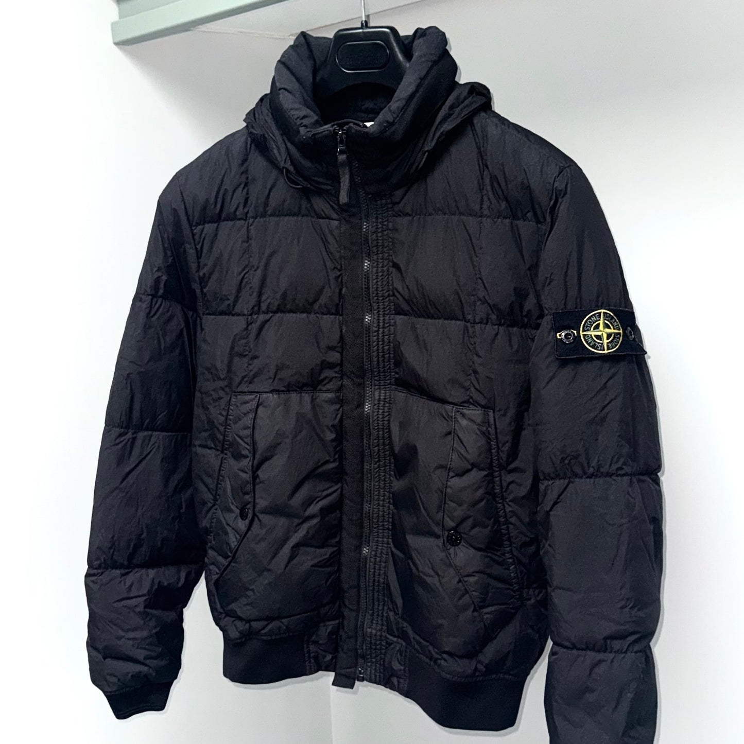 Stone Island Garment Dyed Crinkle Reps NY Down Badge Jacket - Small ptp20.5”