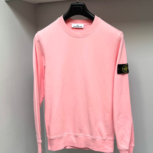 Stone Island Pink Cotton Pullover Sweatshirt - Small ptp20”
