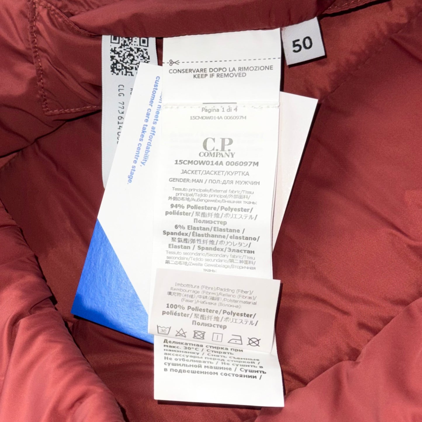 CP Company Shell-R Mixed Multi Pocket Full Zip Goggle Jacket - Large ptp21.5”