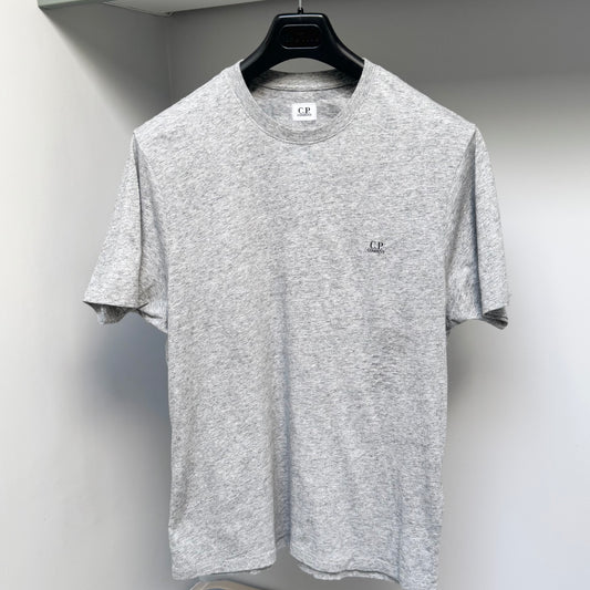 CP Company Grey Logo T shirt - Medium ptp20.5”