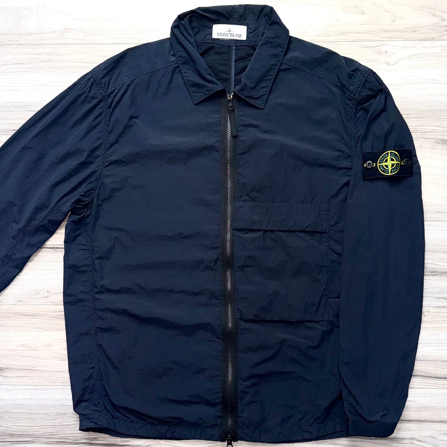 Stone Island Naslan Light Full Zip Badge Overshirt - XL ptp24.5”