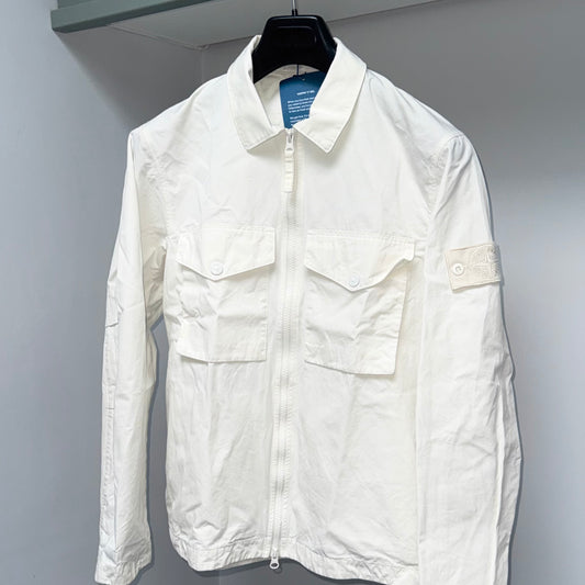 Stone Island Ghost Ventile Full Zip Badge Overshirt - Small ptp19.5”
