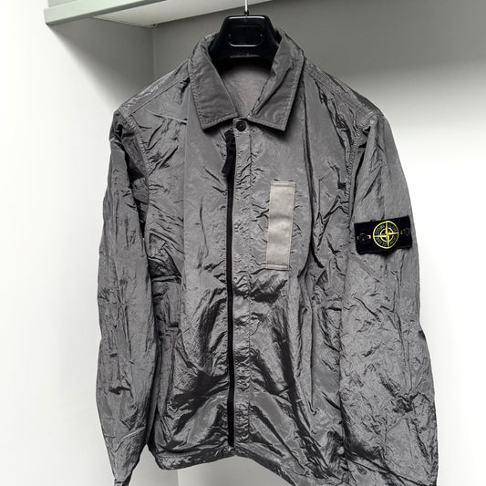 Stone Island Nylon Metal Full Zip Badge Overshirt - Medium ptp21”