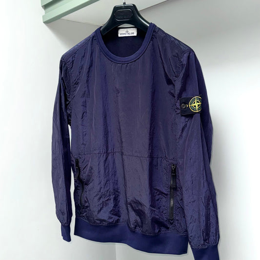 Stone Island Nylon Metal Pullover Badge Sweatshirt - Small ptp21.5”