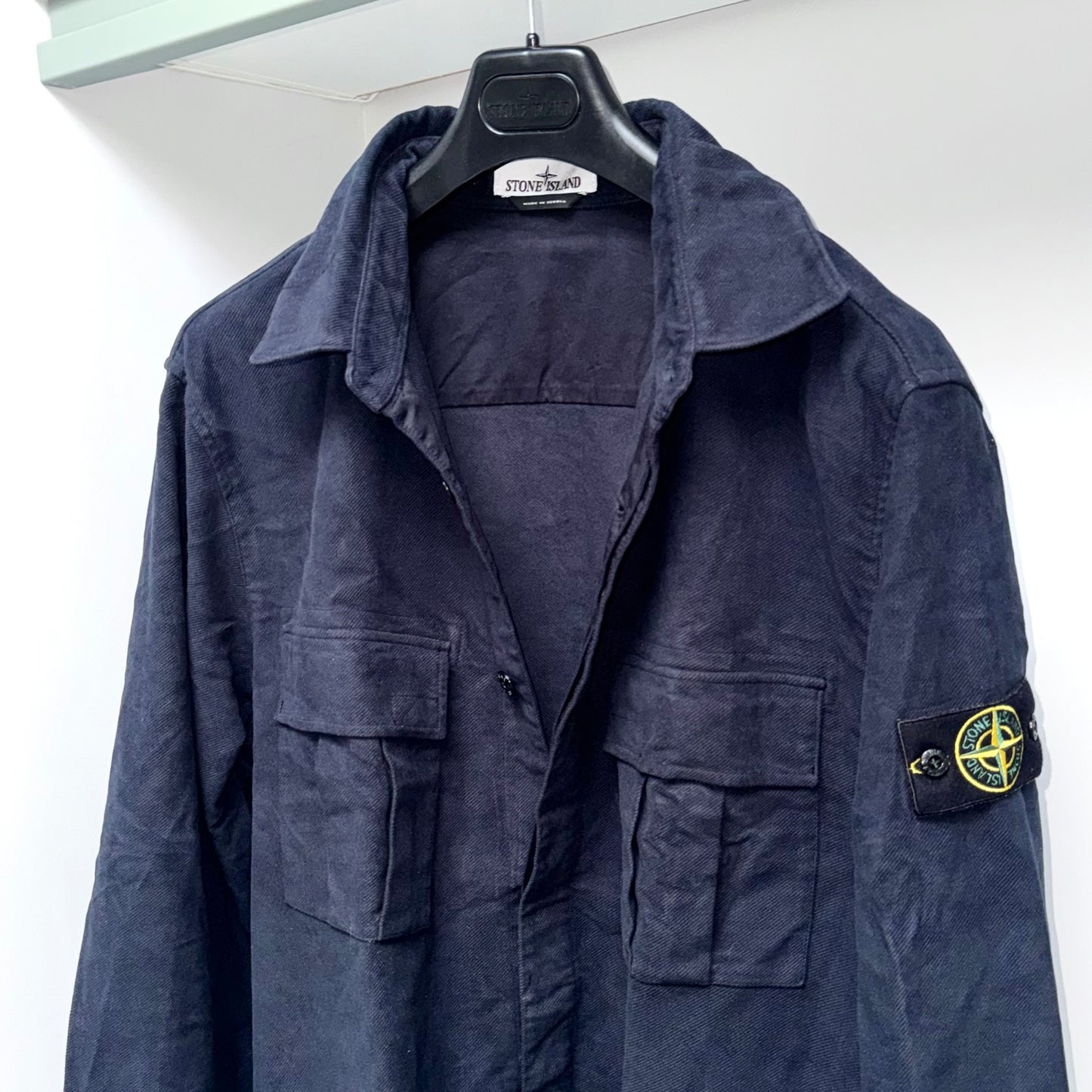 Stone Island Multi Pocket Button Up Badge Overshirt - XL ptp24”