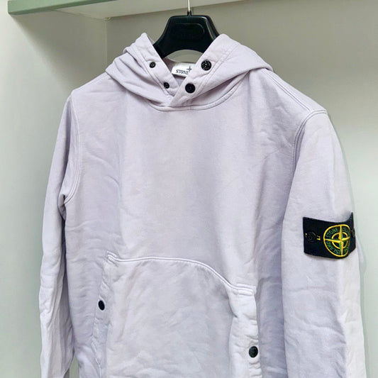 Stone Island Pullover Badge Hoodie - Small ptp20.5"