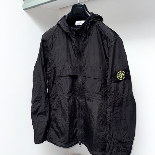 Stone Island Nylon Metal Watro Ripstop Full Zip Badge Jacket - Medium ptp21”