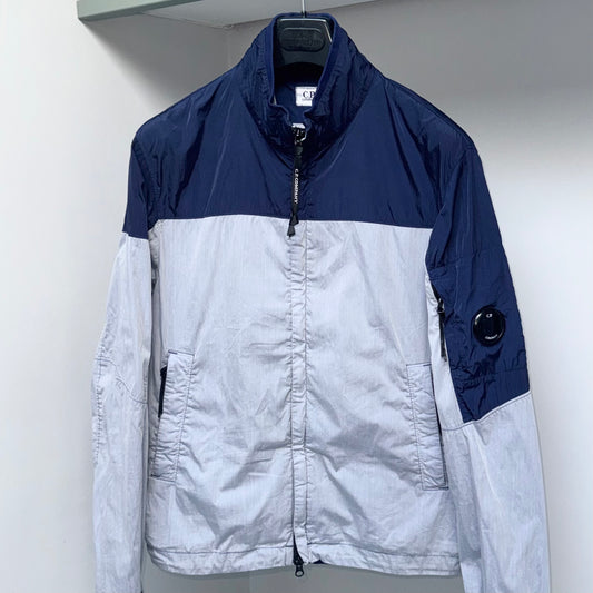 CP Company Blue 50 Fili Nylon Panel Full Zip Lens Jacket - Medium ptp21.5”