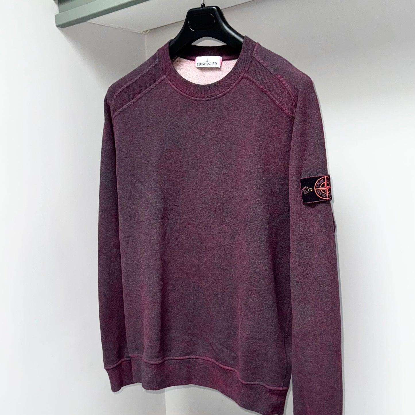 Stone Island Dust Treatment Pullover Badge Sweatshirt - Medium ptp22”