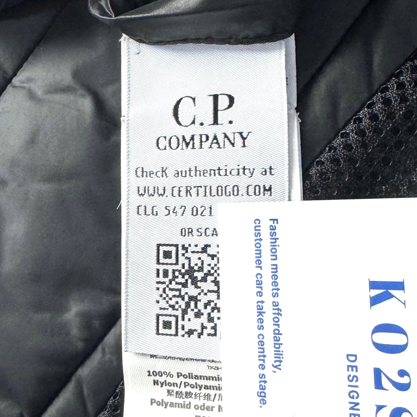 CP Company Mixed Shell Full Zip Goggle Gilet - Small ptp20”