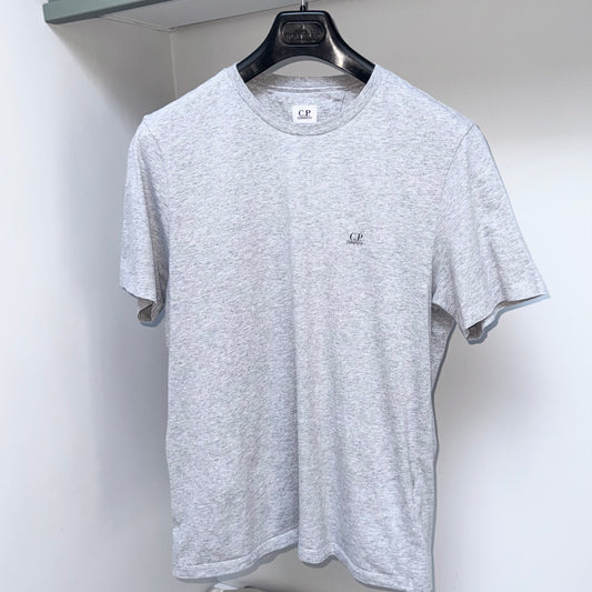CP Company Grey Logo T shirt - Medium ptp20.5”