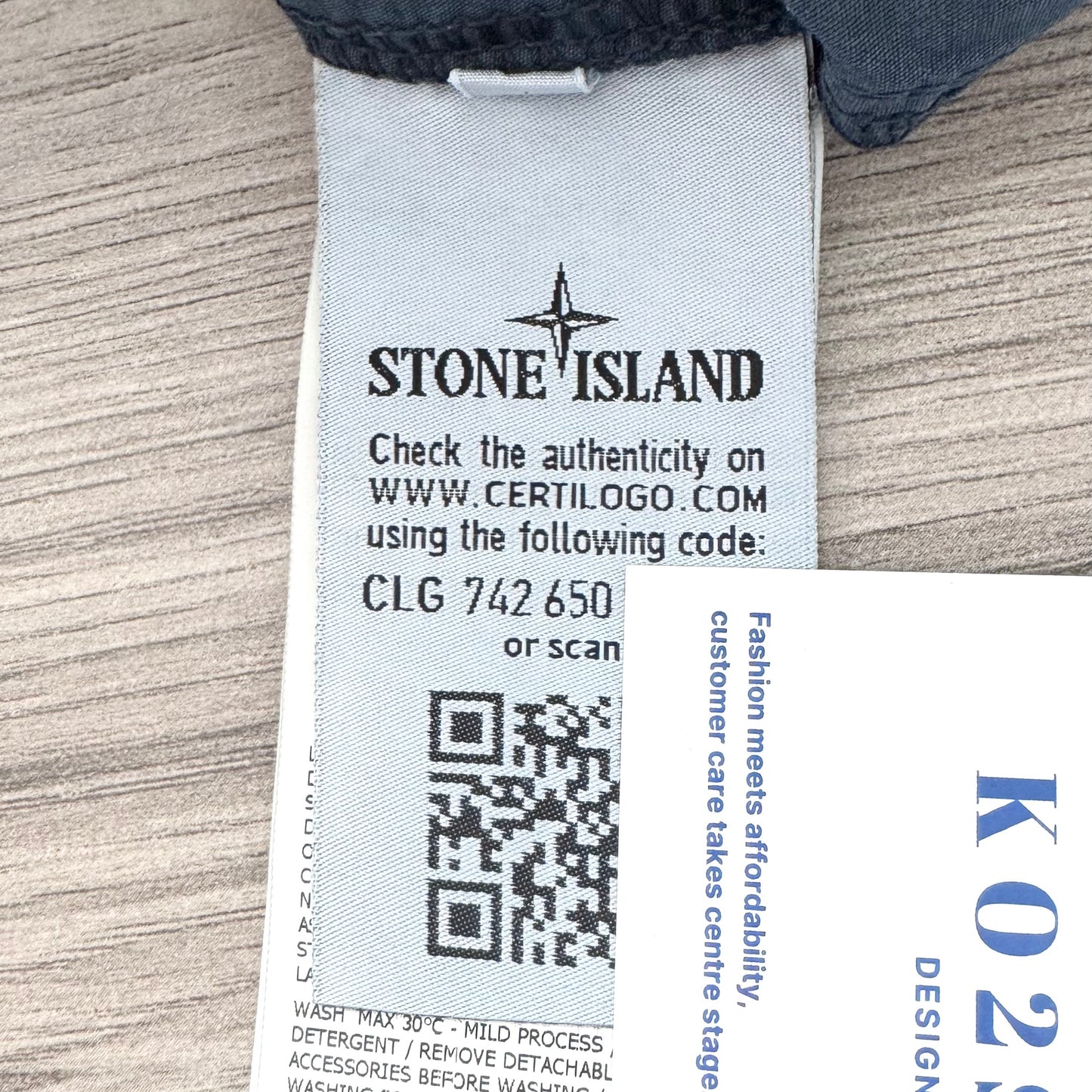 Stone Island Full Zip Badge Overshirt - Small ptp20.5”